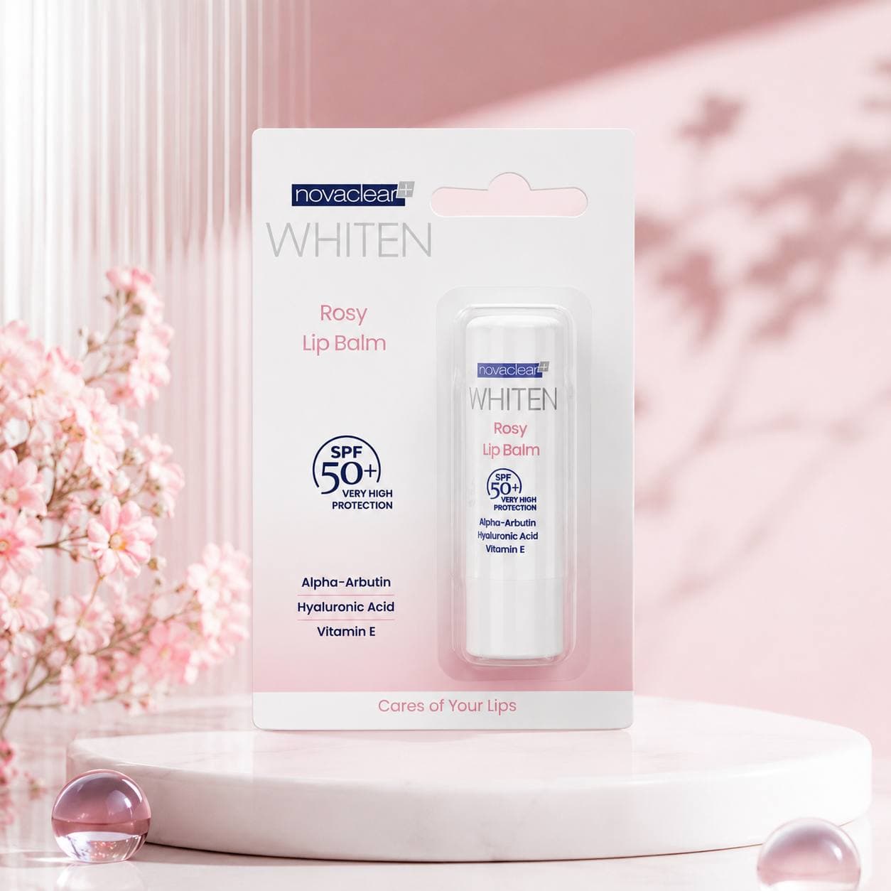 NovaClear WHITEN Rosy Lip Balm SPF50+